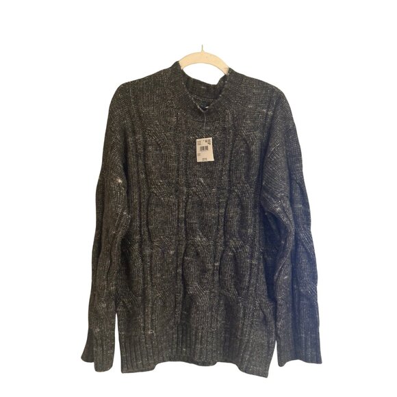 NWT | American Eagle Oversized Cable Knit Crewneck Sweater | XXS - Picture 5 of 5